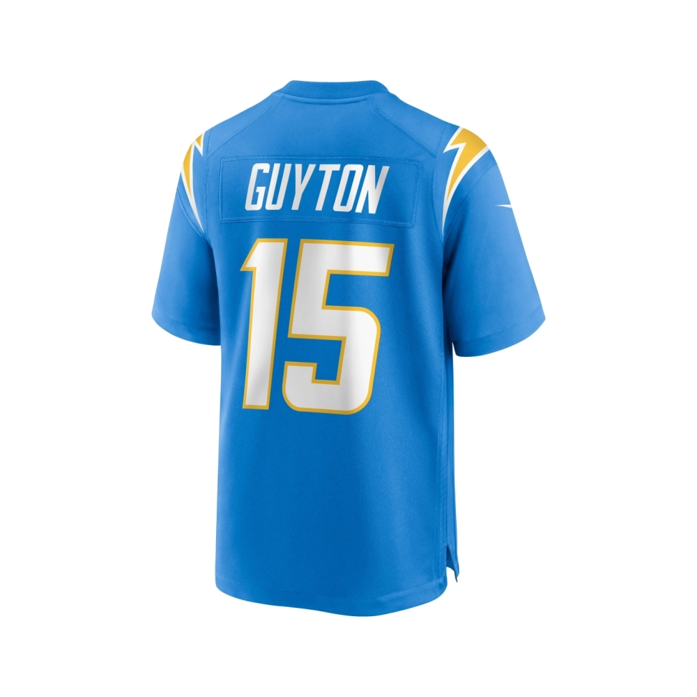 Mens Los Angeles Chargers Jalen Guyton Powder Blue Game Player Jersey