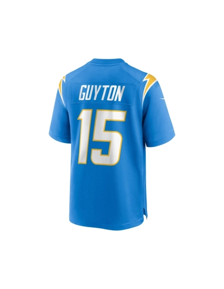 Mens Los Angeles Chargers Jalen Guyton Powder Blue Game Player Jersey