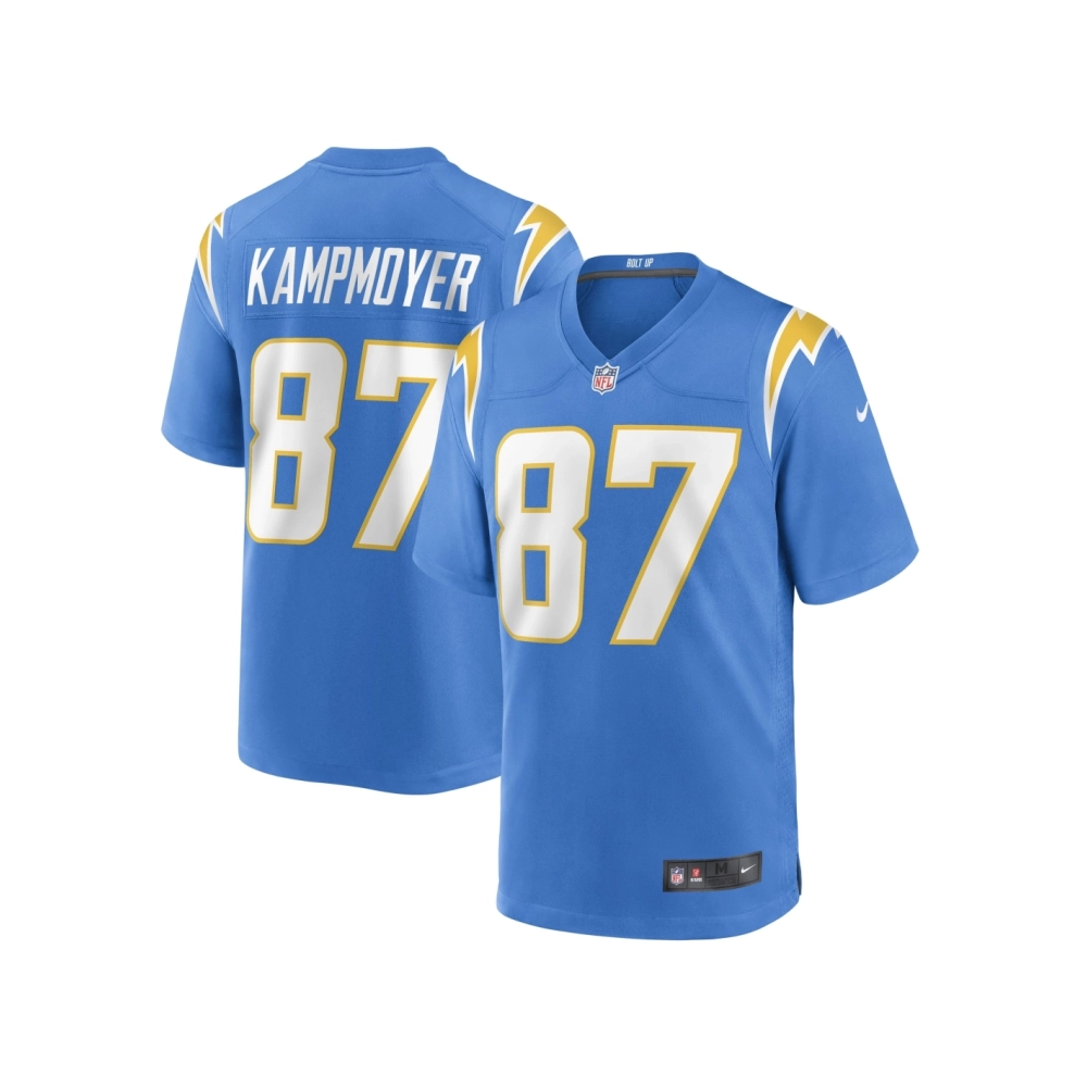 Mens Los Angeles Chargers Hunter Kampmoyer Powder Blue Game Player Jersey