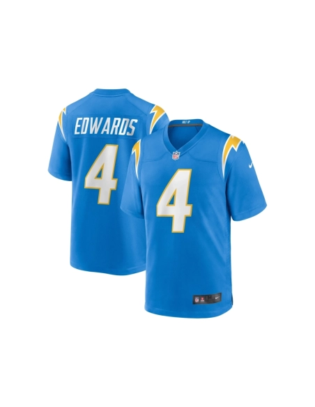 Mens Los Angeles Chargers Gus Edwards Powder Blue Game Jersey