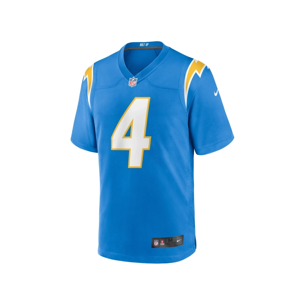 Mens Los Angeles Chargers Gus Edwards Powder Blue Game Jersey