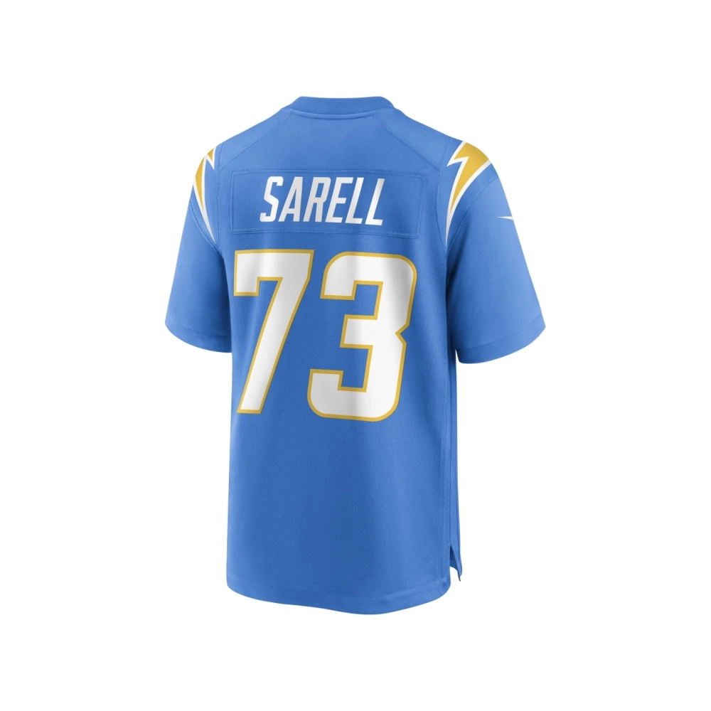 Mens Los Angeles Chargers Foster Sarell Powder Blue Game Player Jersey