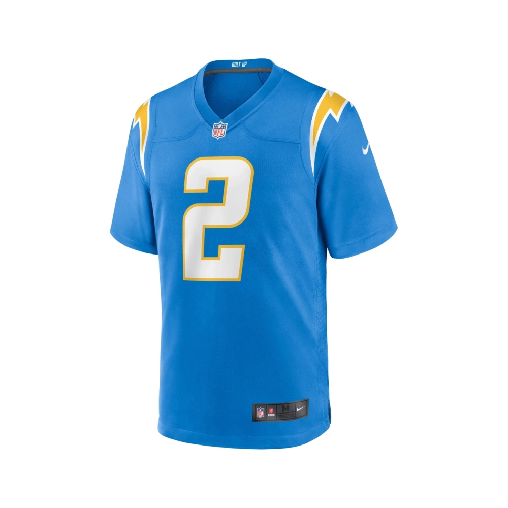 Mens Los Angeles Chargers Easton Stick Powder Blue Game Jersey