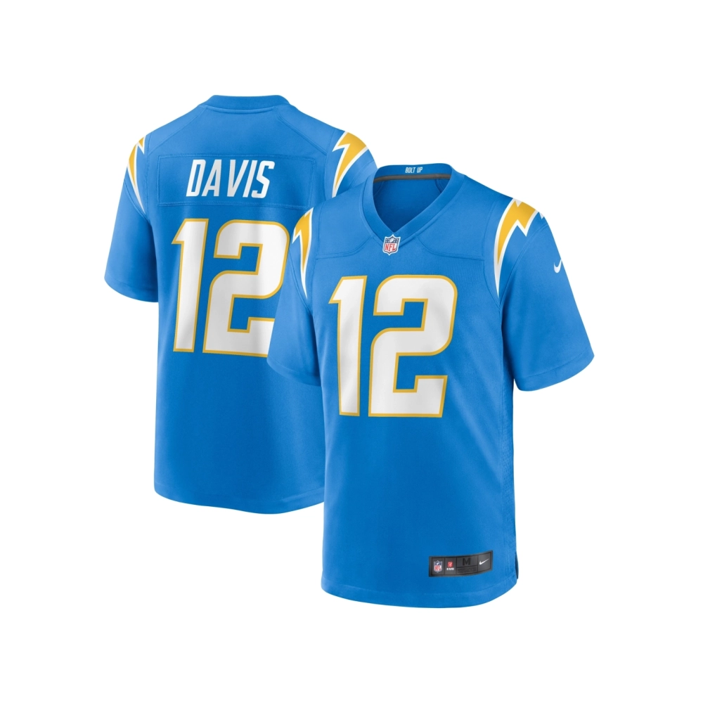 Mens Los Angeles Chargers Derius Davis Powder Blue Team Game Jersey