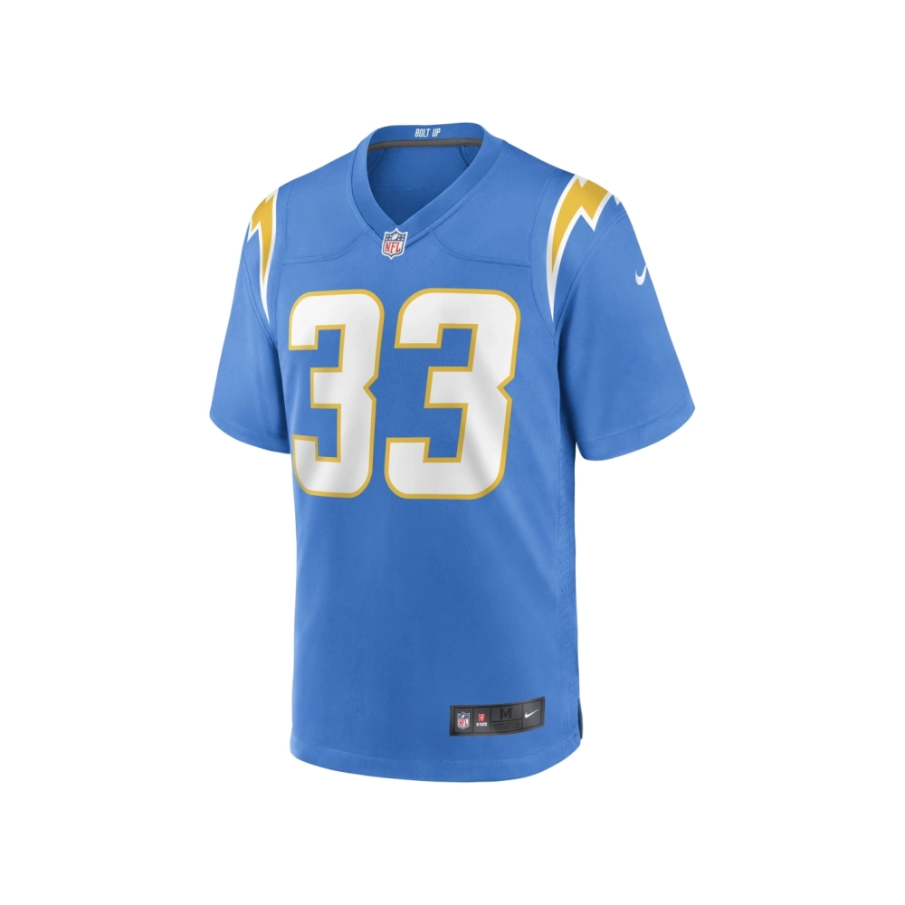 Mens Los Angeles Chargers Deane Leonard Powder Blue Game Player Jersey