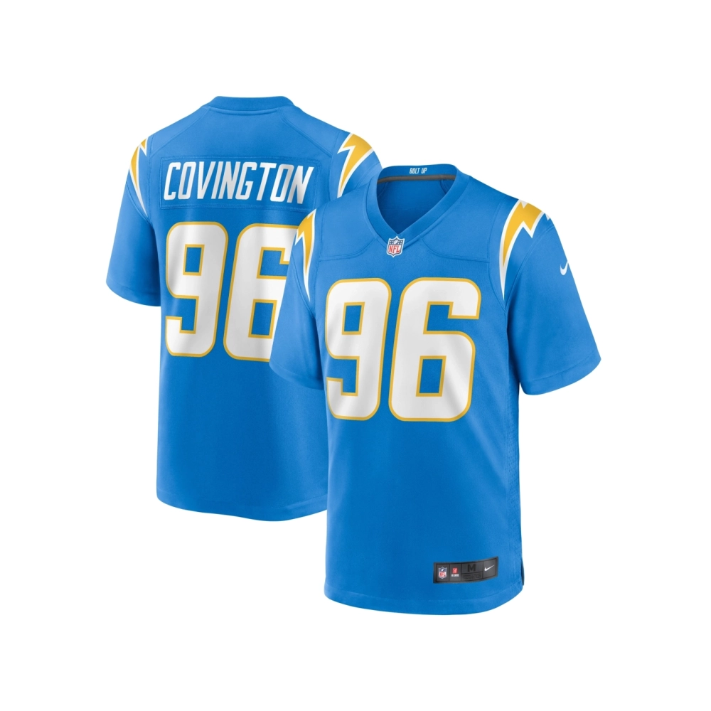 Mens Los Angeles Chargers Christian Covington Powder Blue Team Game Jersey