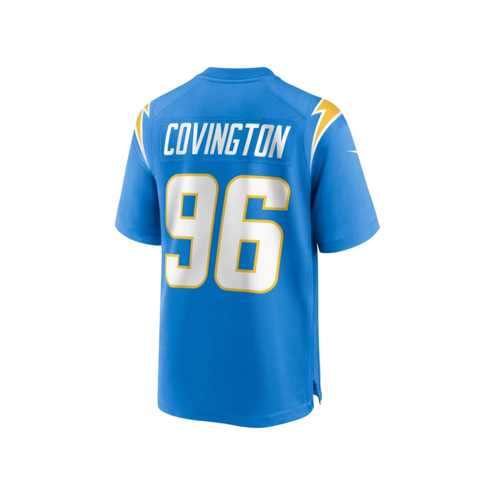 Mens Los Angeles Chargers Christian Covington Powder Blue Team Game Jersey