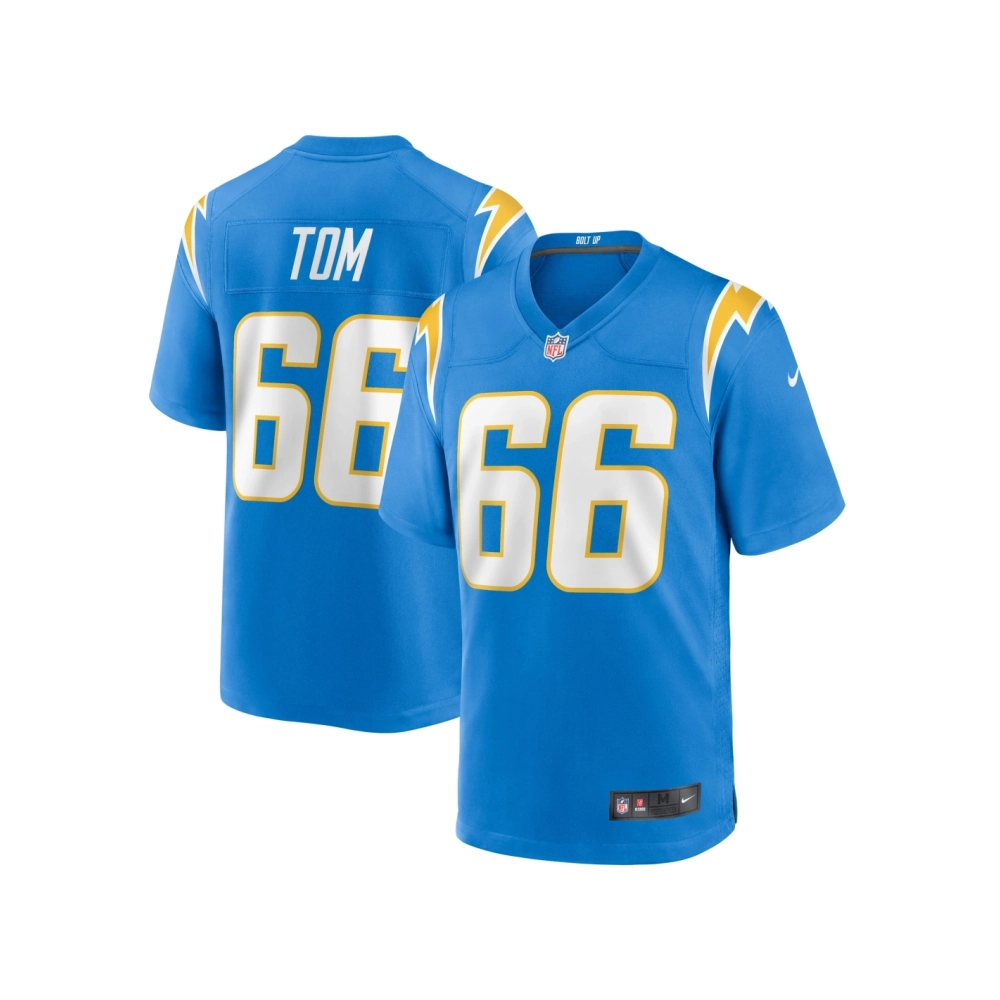 Mens Los Angeles Chargers Cameron Tom Powder Blue Game Jersey