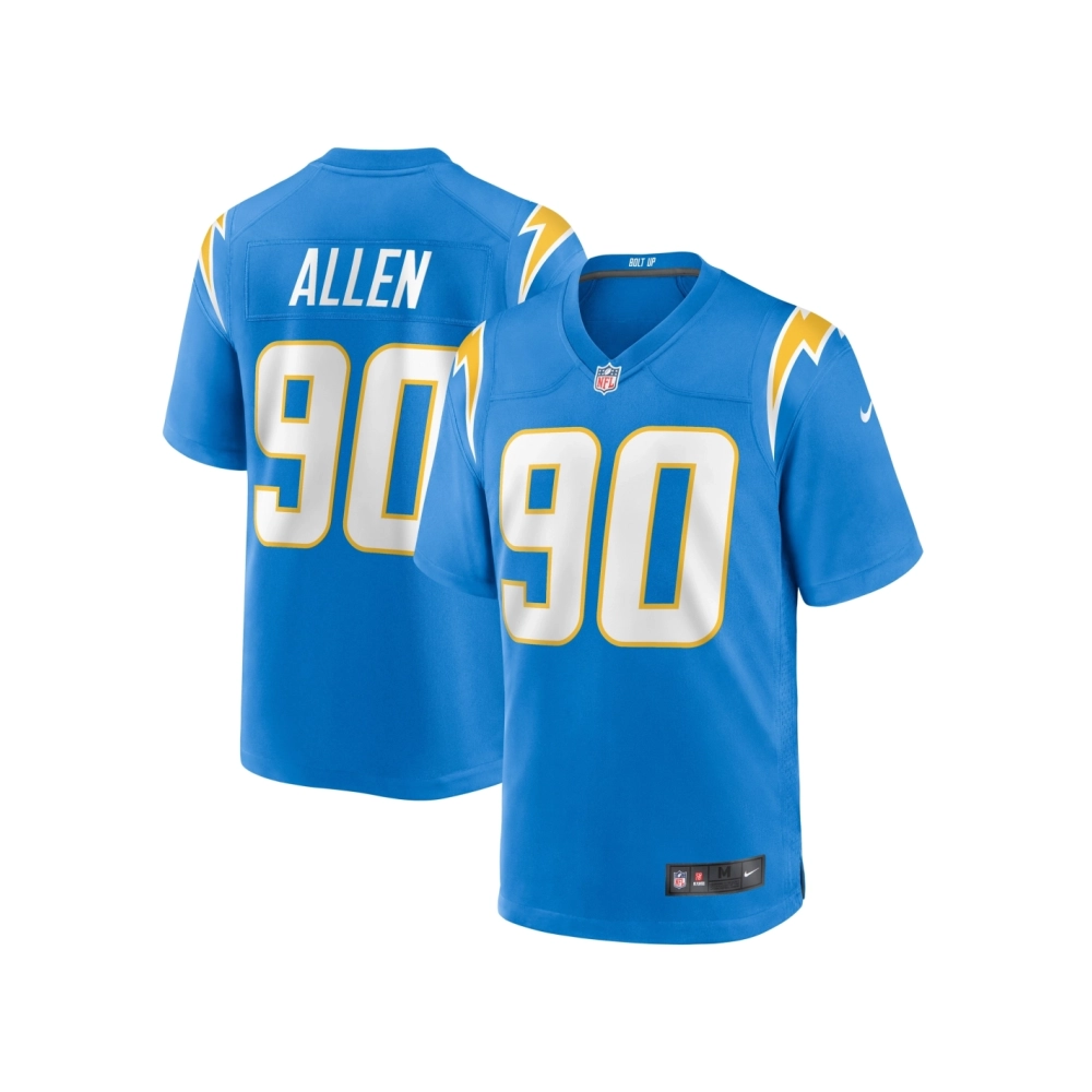 Mens Los Angeles Chargers Brevin Allen Powder Blue Team Game Jersey