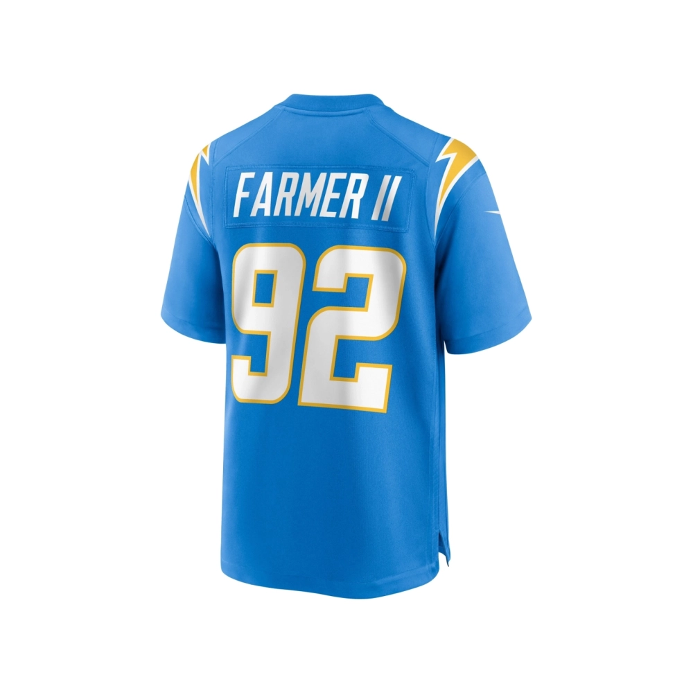 Mens Los Angeles Chargers Andrew Farmer Powder Blue Team Game Jersey