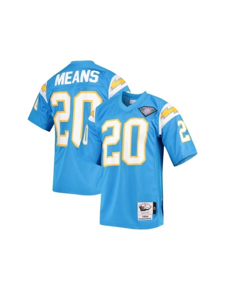 Mens Los Angeles Chargers 1994 Natrone Means Powder Blue Throwback Retired Player Jersey