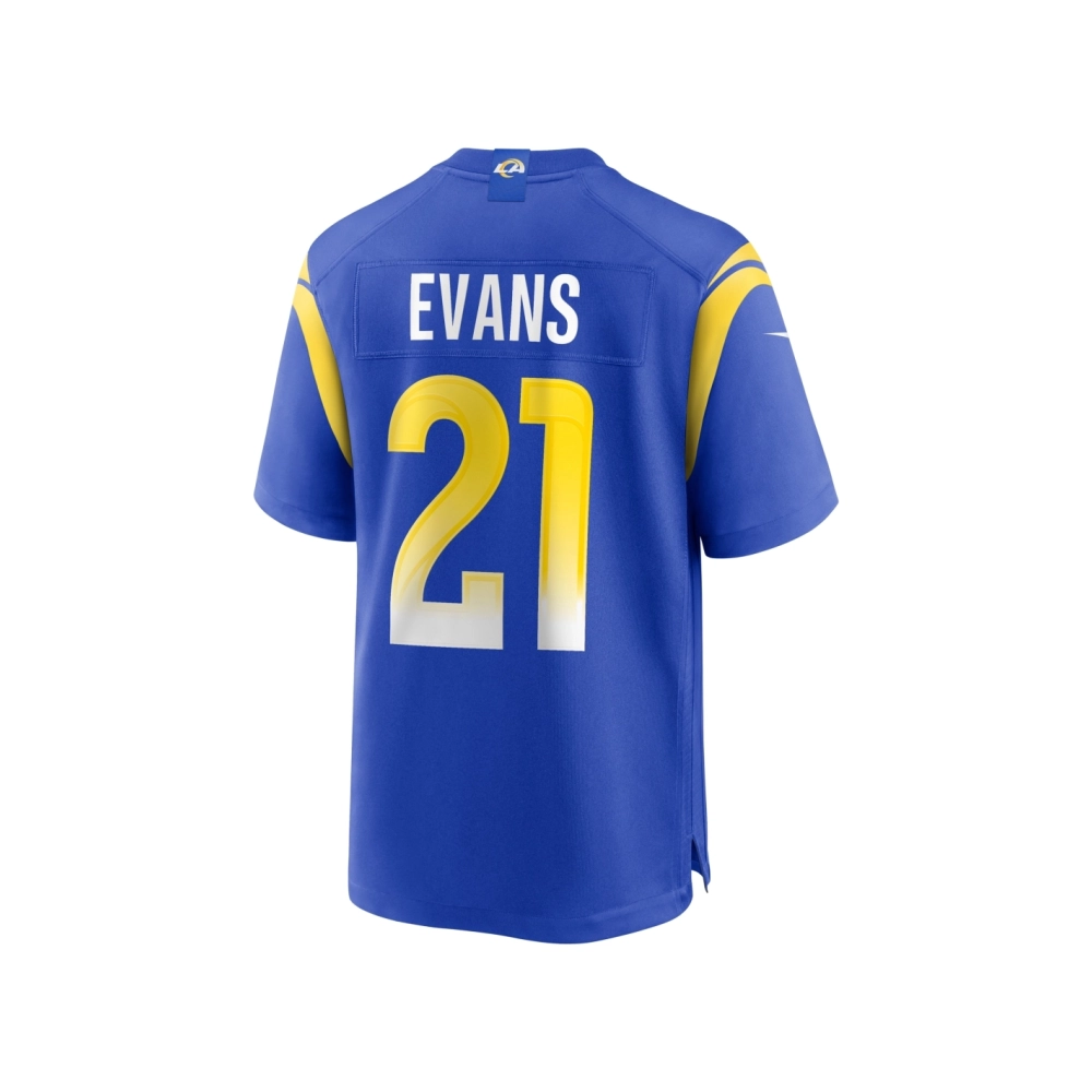 Mens Los Angeles Rams Zach Evans Royal Home Game Jersey