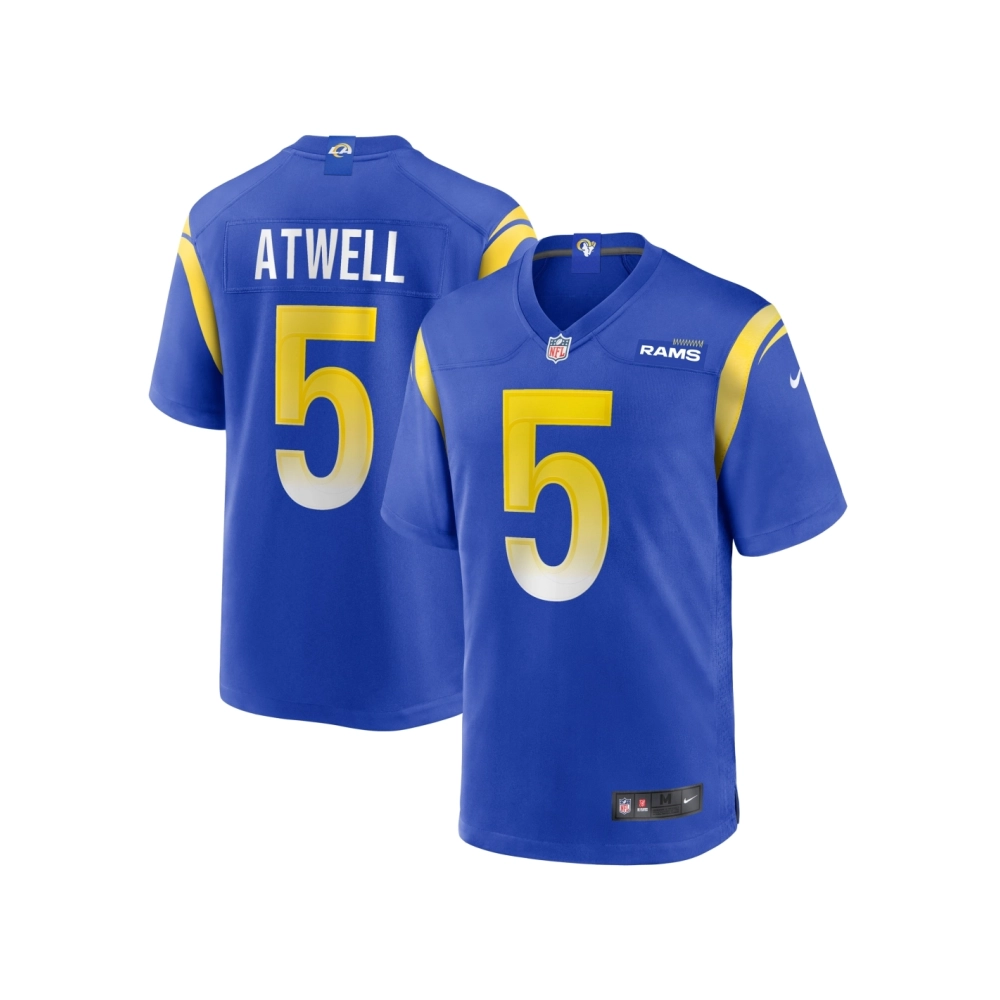 Mens Los Angeles Rams Tutu Atwell Royal Home Game Jersey