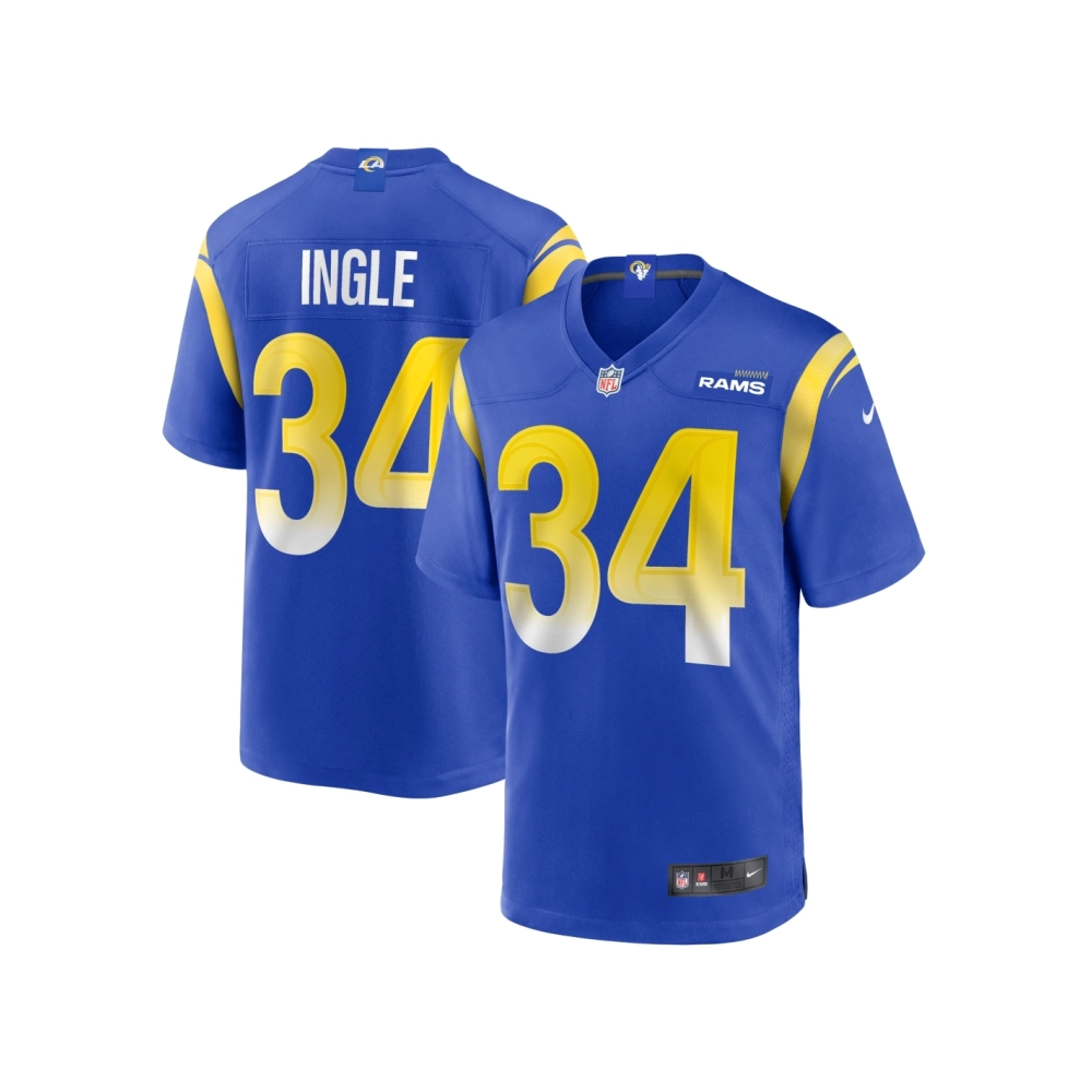 Mens Los Angeles Rams Tanner Ingle Royal Home Game Jersey