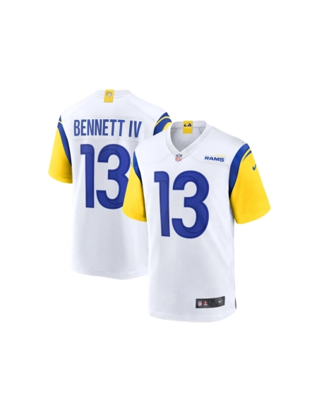 Mens Los Angeles Rams Stetson Bennett White Game Jersey