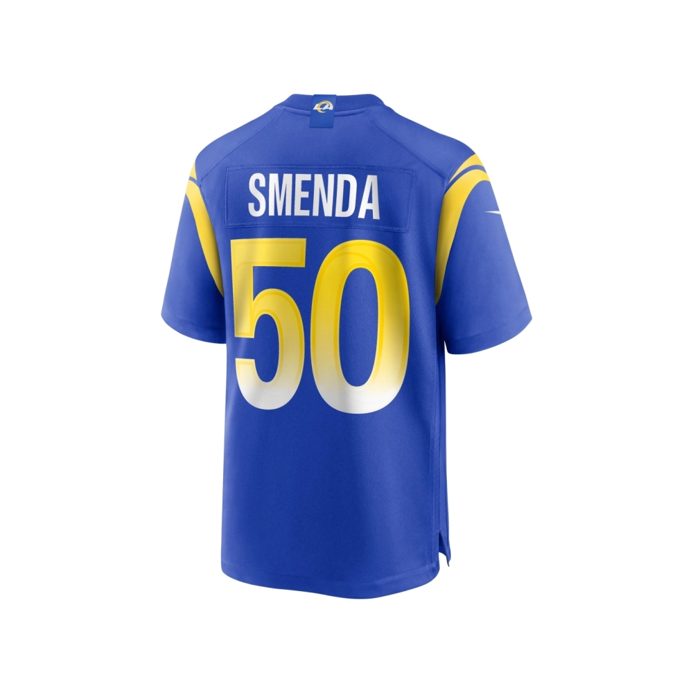 Mens Los Angeles Rams Ryan Smenda Royal Home Game Jersey