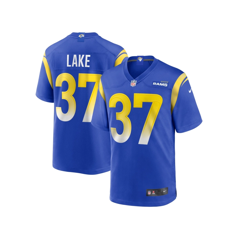 Mens Los Angeles Rams Quentin Lake Royal Game Player Jersey
