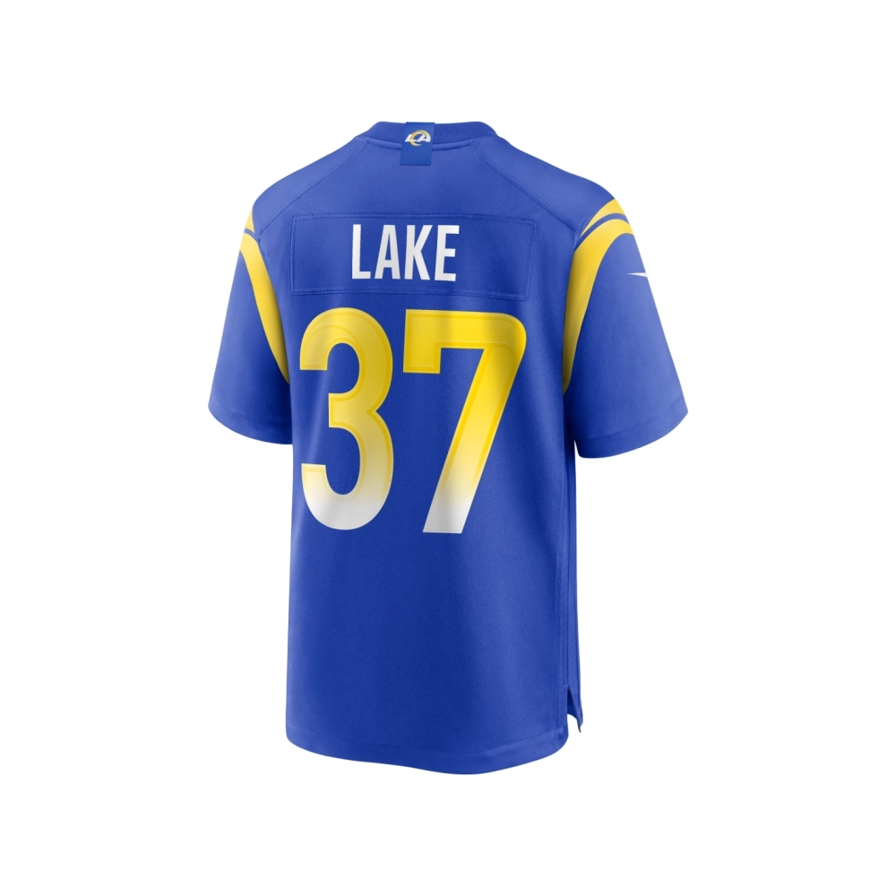 Mens Los Angeles Rams Quentin Lake Royal Game Player Jersey