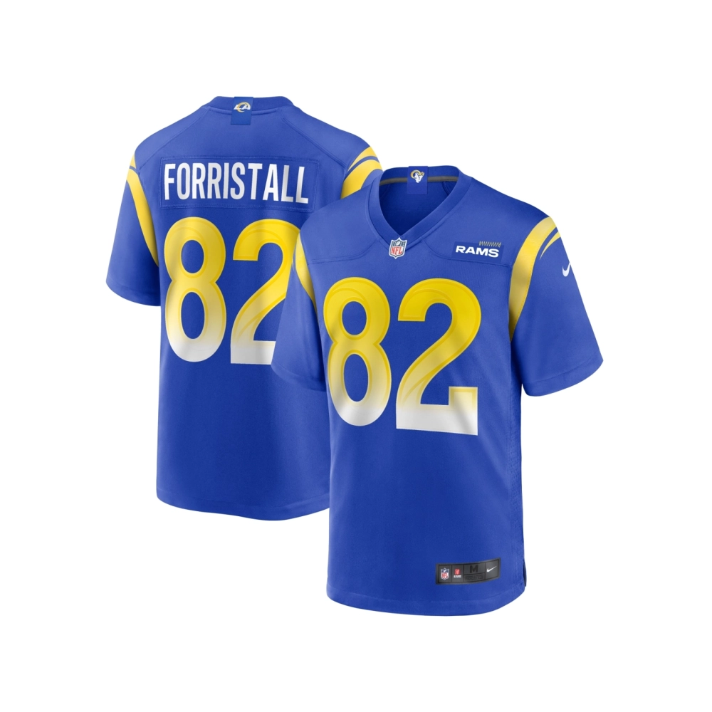 Mens Los Angeles Rams Miller Forristall Royal Game Jersey