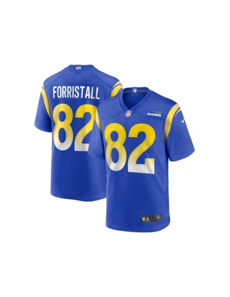 Mens Los Angeles Rams Miller Forristall Royal Game Jersey