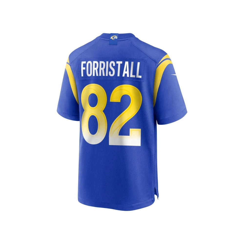 Mens Los Angeles Rams Miller Forristall Royal Game Jersey