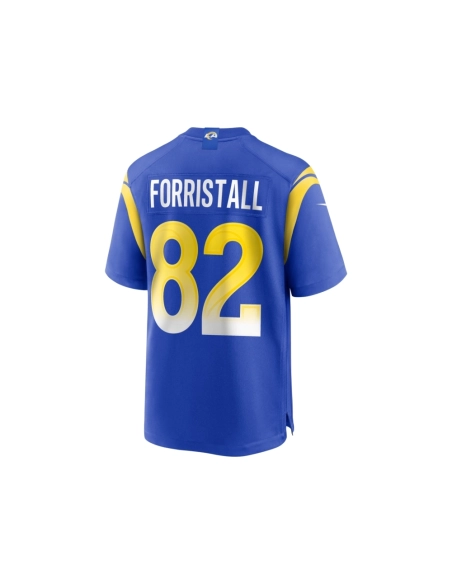 Mens Los Angeles Rams Miller Forristall Royal Game Jersey