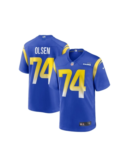Mens Los Angeles Rams Merlin Olsen Royal Game Retired Player Jersey