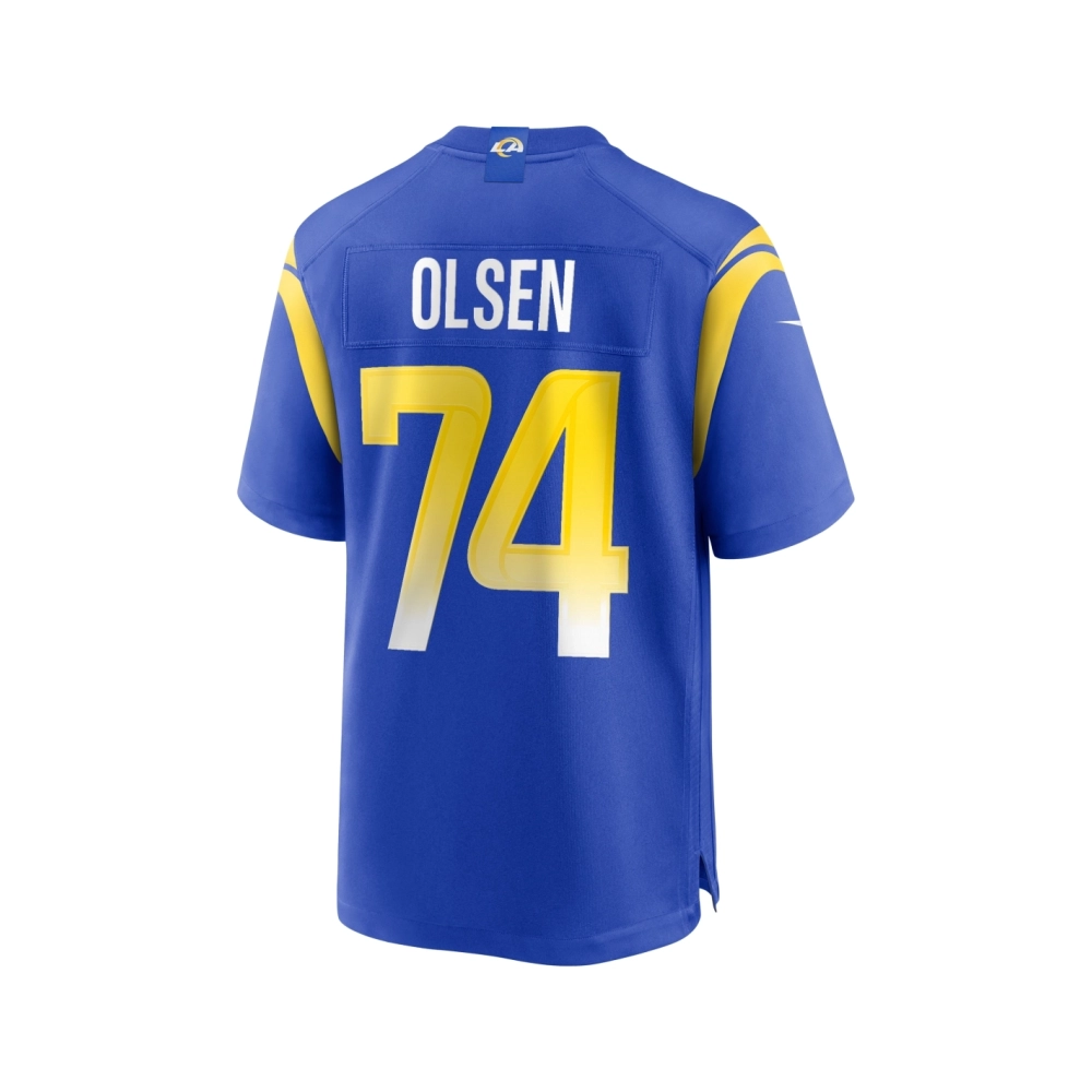 Mens Los Angeles Rams Merlin Olsen Royal Game Retired Player Jersey