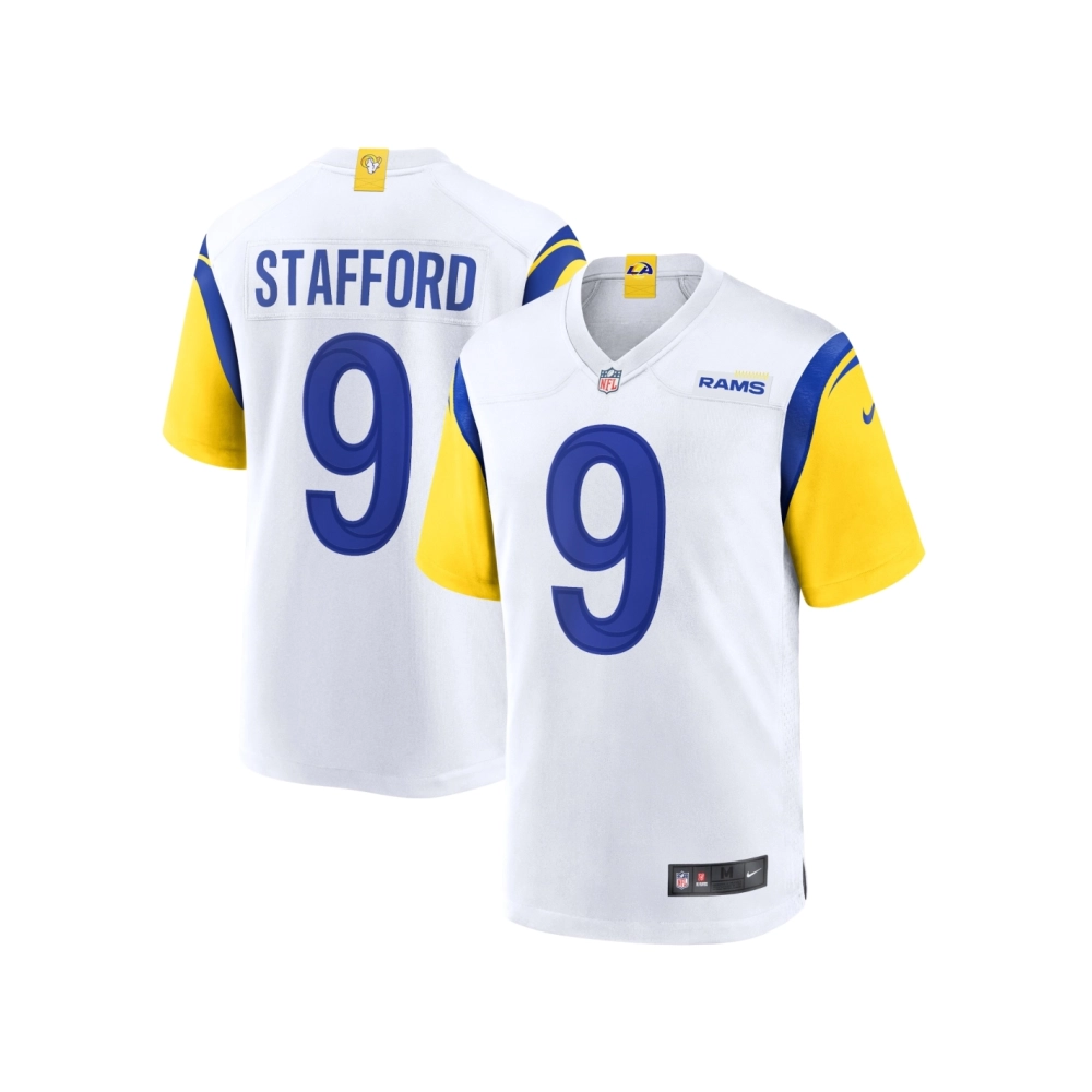 Mens Los Angeles Rams Matthew Stafford White Alternate Game Jersey