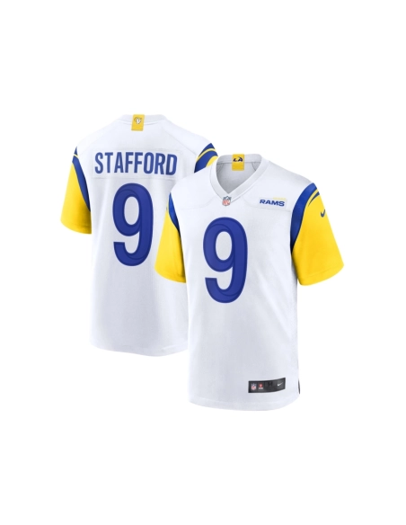 Mens Los Angeles Rams Matthew Stafford White Alternate Game Jersey