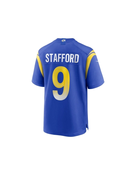 Mens Los Angeles Rams Matthew Stafford Royal Super Bowl LVI Game Patch Jersey