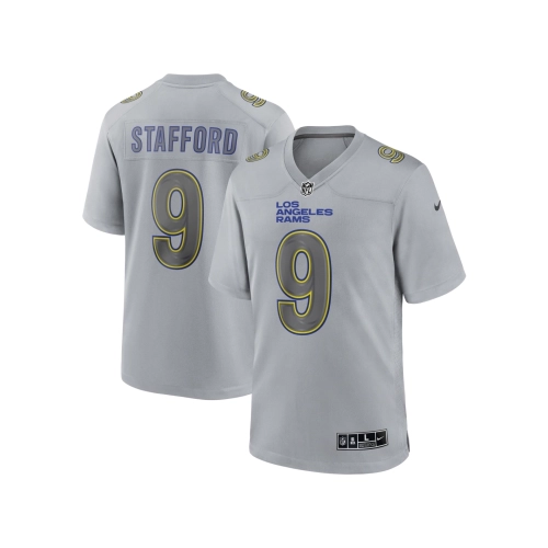 Mens Los Angeles Rams Matthew Stafford Gray Atmosphere Fashion Game Jersey
