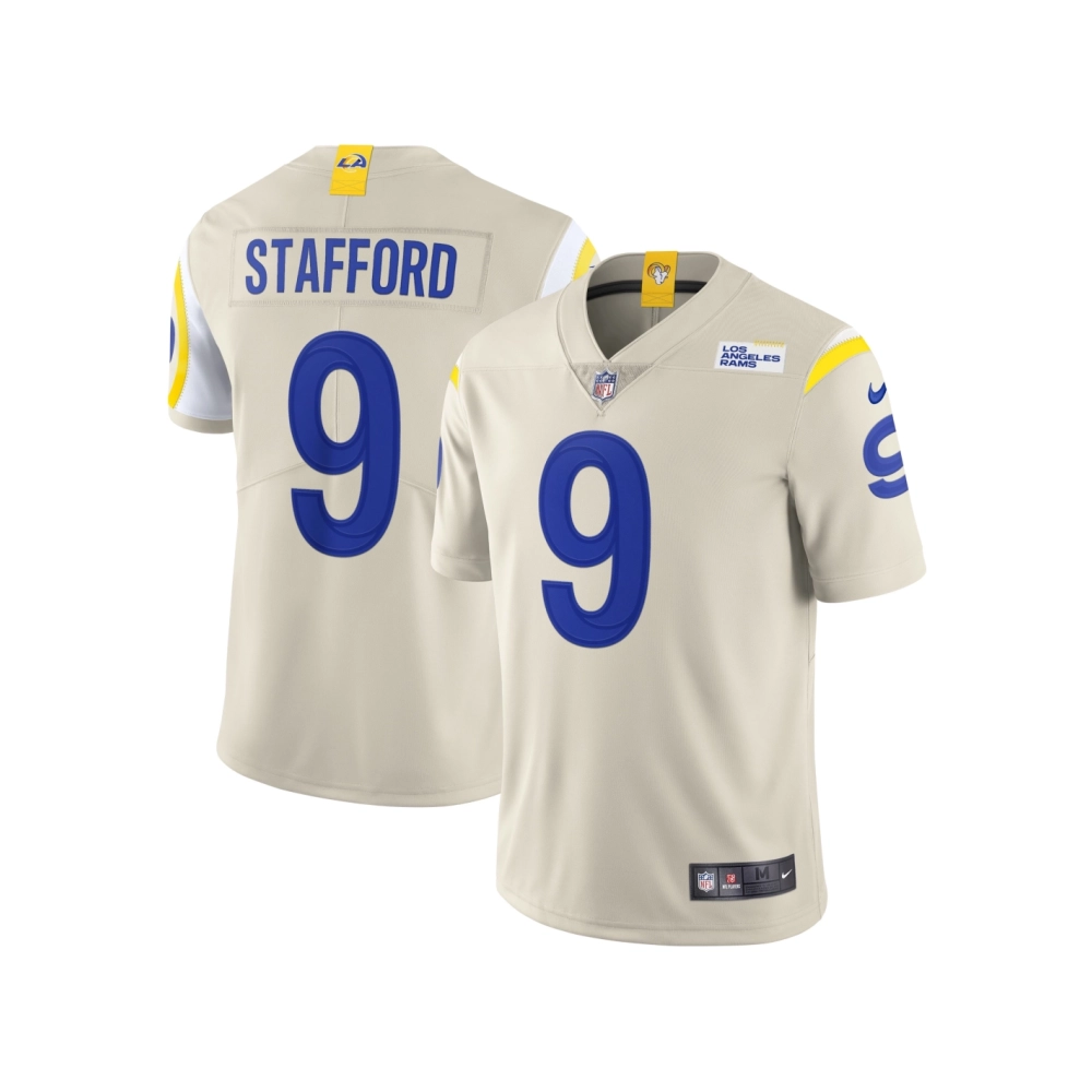 Mens Los Angeles Rams Matthew Stafford Bone Vapor Limited Jersey