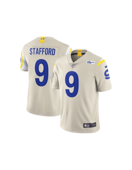 Mens Los Angeles Rams Matthew Stafford Bone Vapor Limited Jersey