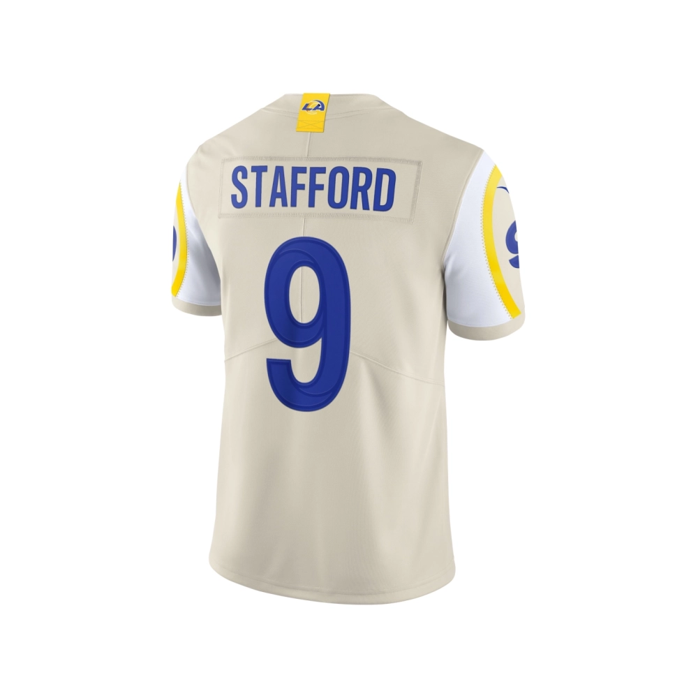 Mens Los Angeles Rams Matthew Stafford Bone Vapor Limited Jersey