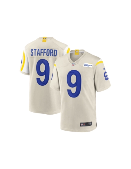 Mens Los Angeles Rams Matthew Stafford Bone Player Game Jersey