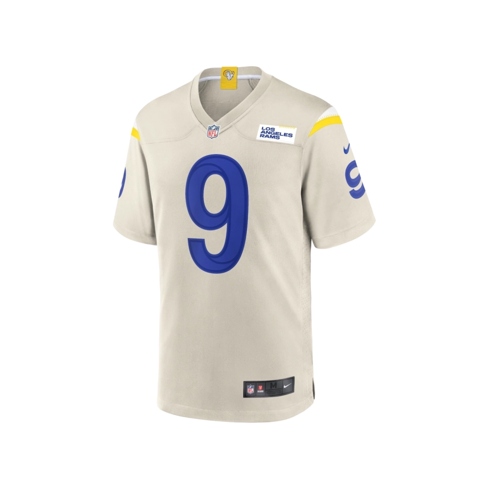 Mens Los Angeles Rams Matthew Stafford Bone Player Game Jersey