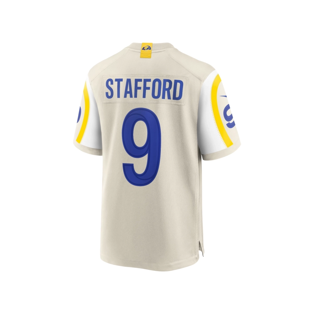 Mens Los Angeles Rams Matthew Stafford Bone Player Game Jersey