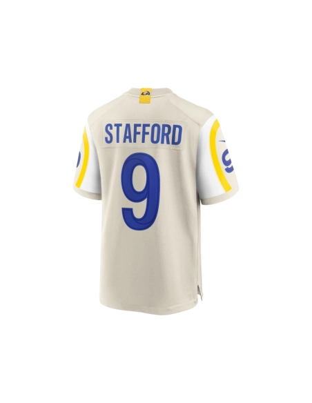 Mens Los Angeles Rams Matthew Stafford Bone Player Game Jersey