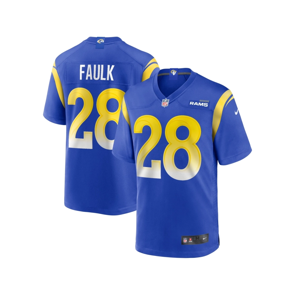 Mens Los Angeles Rams Marshall Faulk Royal Game Retired Player Jersey