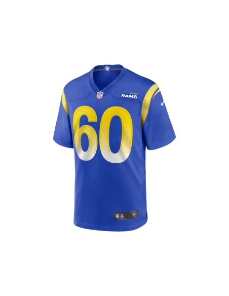 Mens Los Angeles Rams Logan Bruss Royal Game Player Jersey