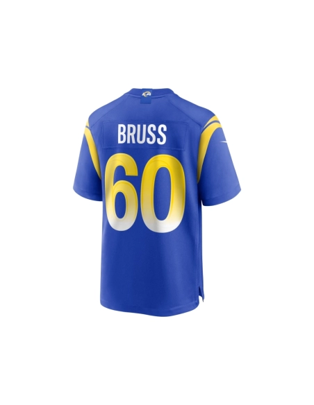 Mens Los Angeles Rams Logan Bruss Royal Game Player Jersey