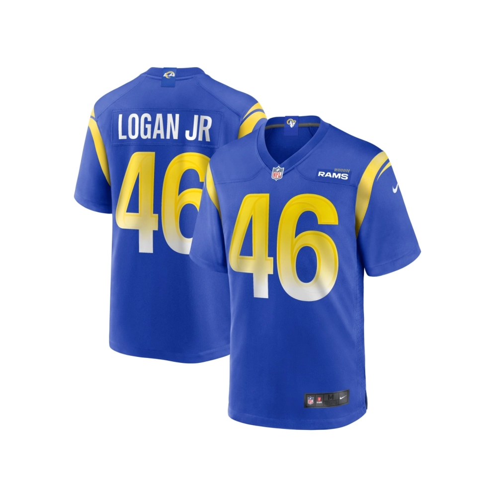 Mens Los Angeles Rams Kenny Logan Jr. Royal Game Jersey