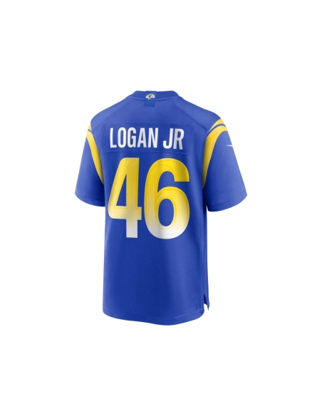 Mens Los Angeles Rams Kenny Logan Jr. Royal Game Jersey