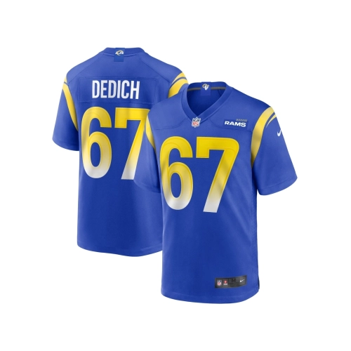 Mens Los Angeles Rams Justin Dedich Royal Game Jersey