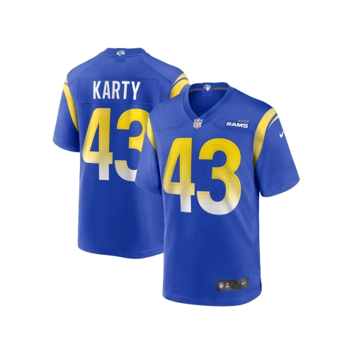Mens Los Angeles Rams Joshua Karty Royal Team Game Jersey