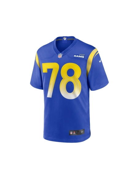 Mens Los Angeles Rams Jackie Slater Royal Game Retired Player Jersey