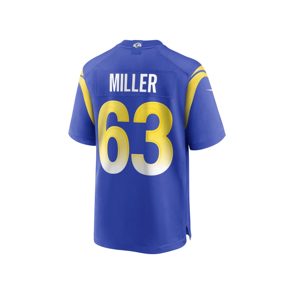 Mens Los Angeles Rams Grant Miller Royal Game Jersey