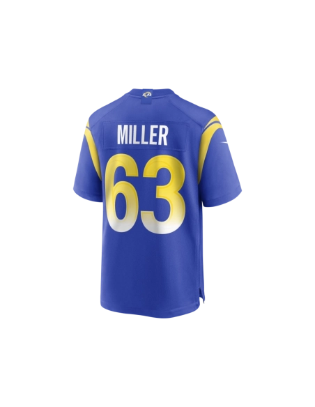 Mens Los Angeles Rams Grant Miller Royal Game Jersey