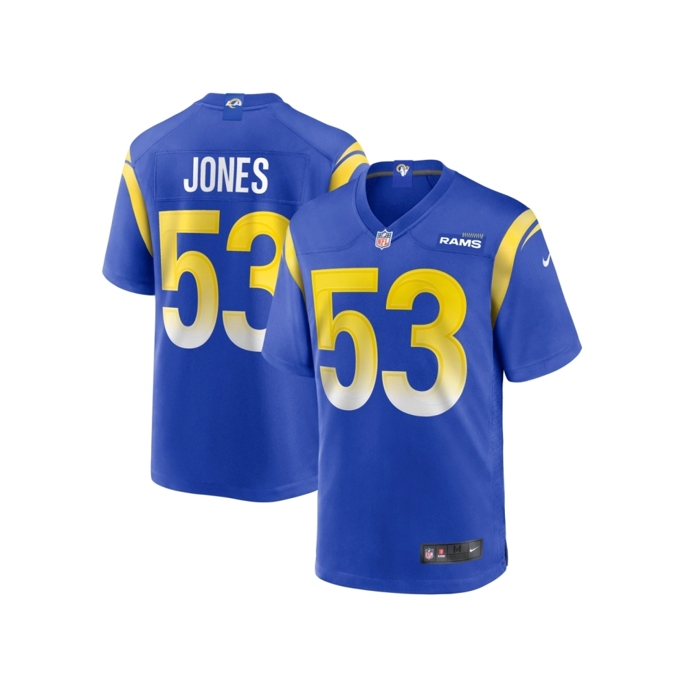 Mens Los Angeles Rams Ernest Jones Royal Team Game Player Jersey